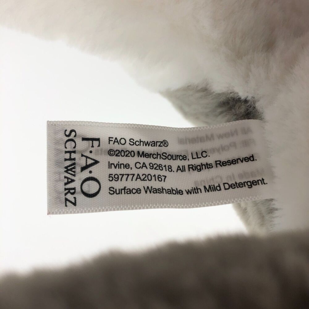 FAO Schwarz Adopt A Pet HUSKY DOG Gray Stuffed Soft Plush 15” Blue Eyes NEW - Picture 8 of 8